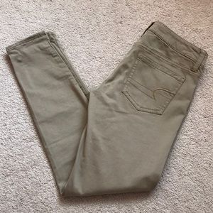American Eagle khaki jeggings